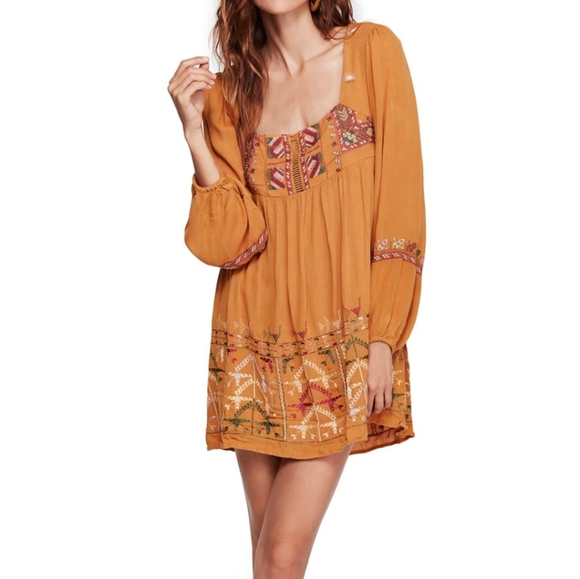 Free People Dresses & Skirts - Free People Rhiannon Embroidered Babydoll …